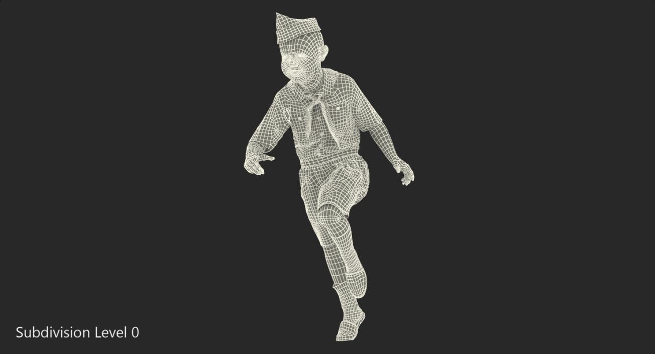 3D Boy Running Pose