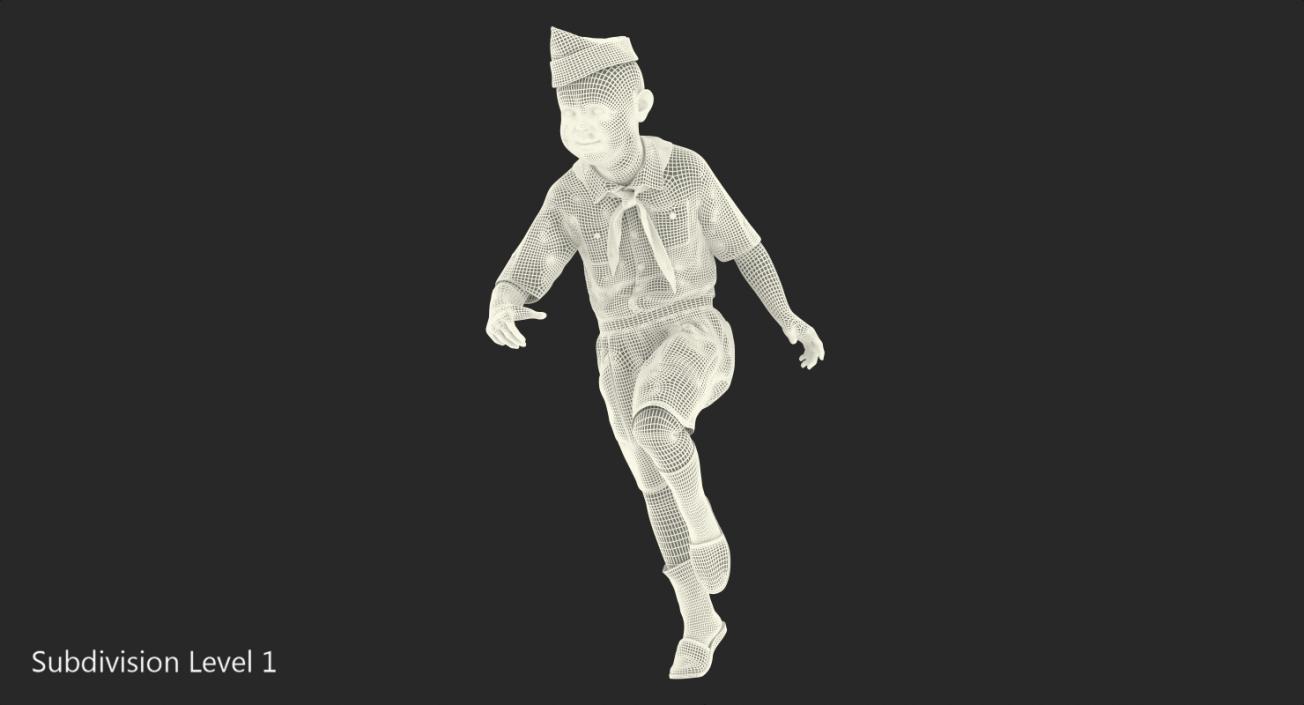 3D Boy Running Pose