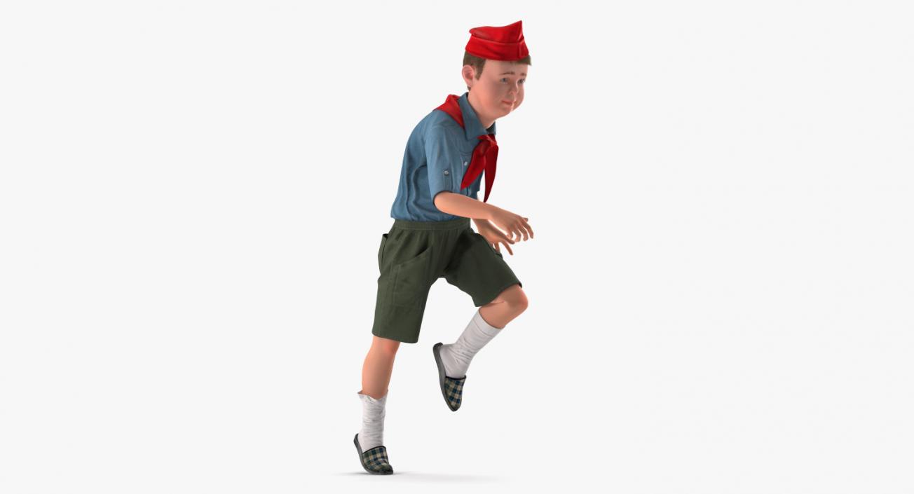 3D Boy Running Pose