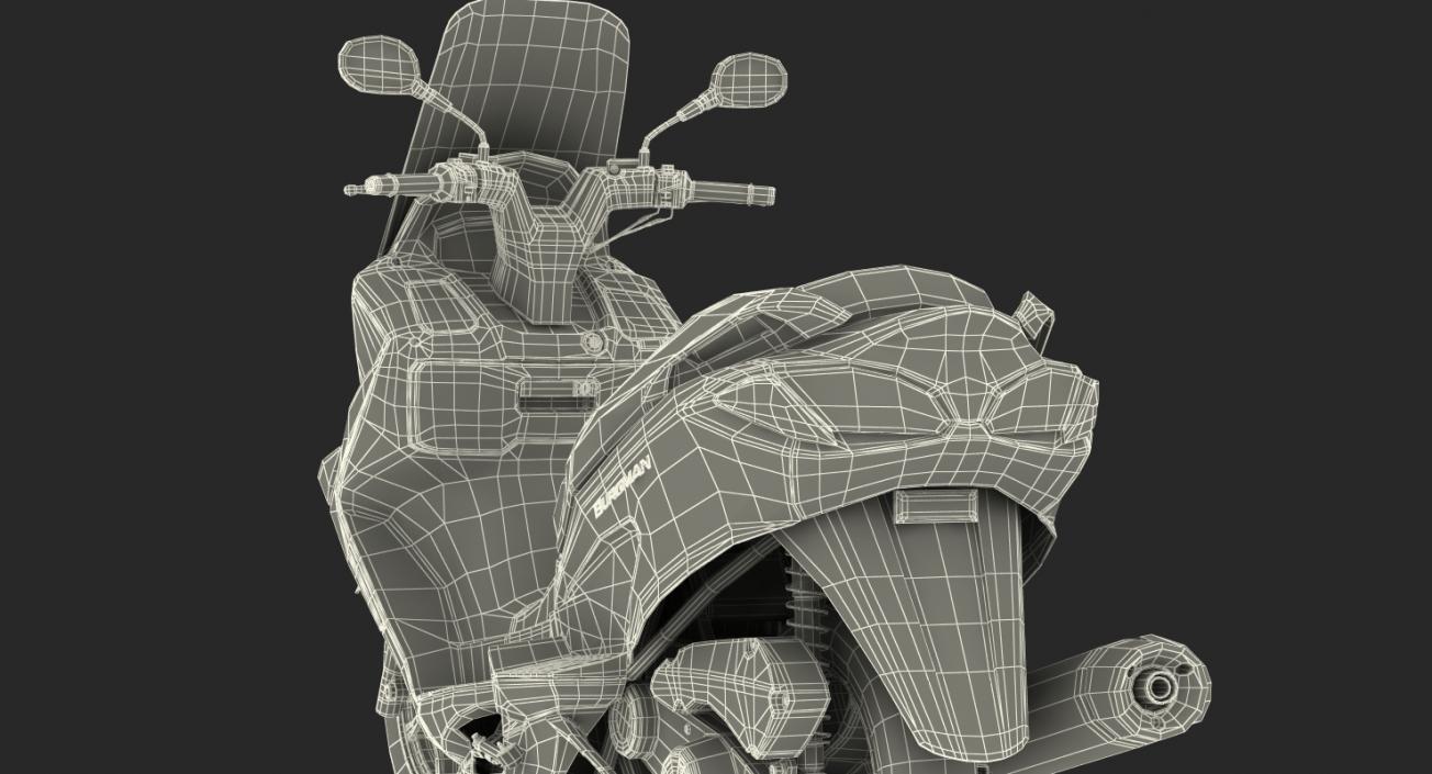 Scooter Motorcycle Suzuki Burgman 200 Rigged 3D model