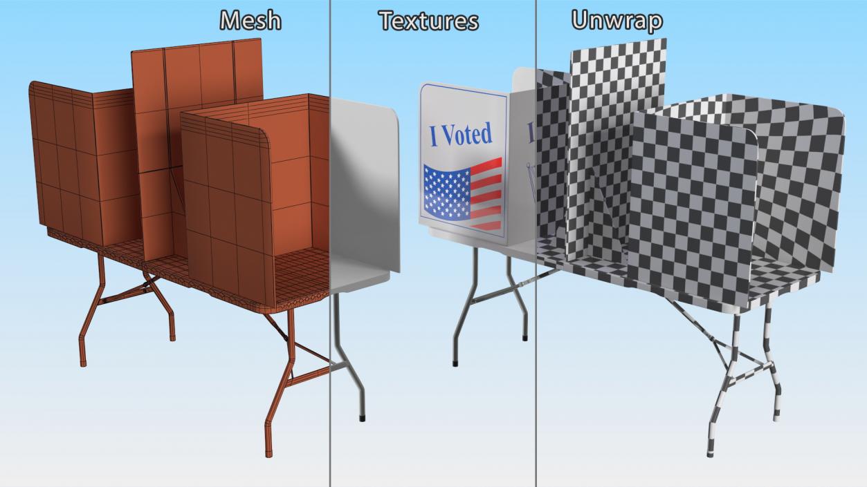 Voting Table with Partition 3D