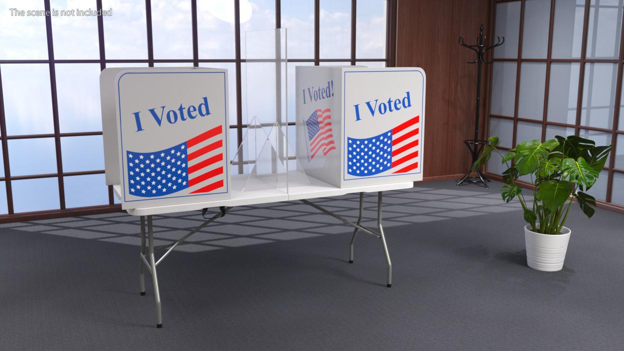 Voting Table with Partition 3D