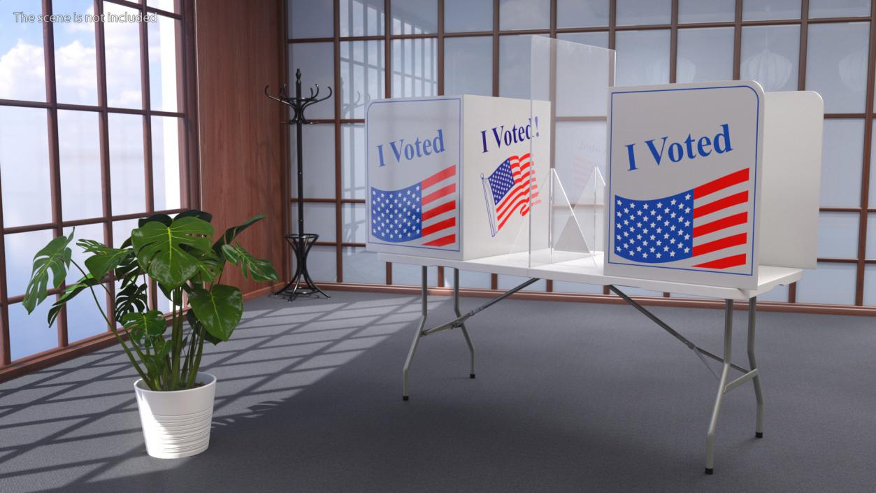 Voting Table with Partition 3D