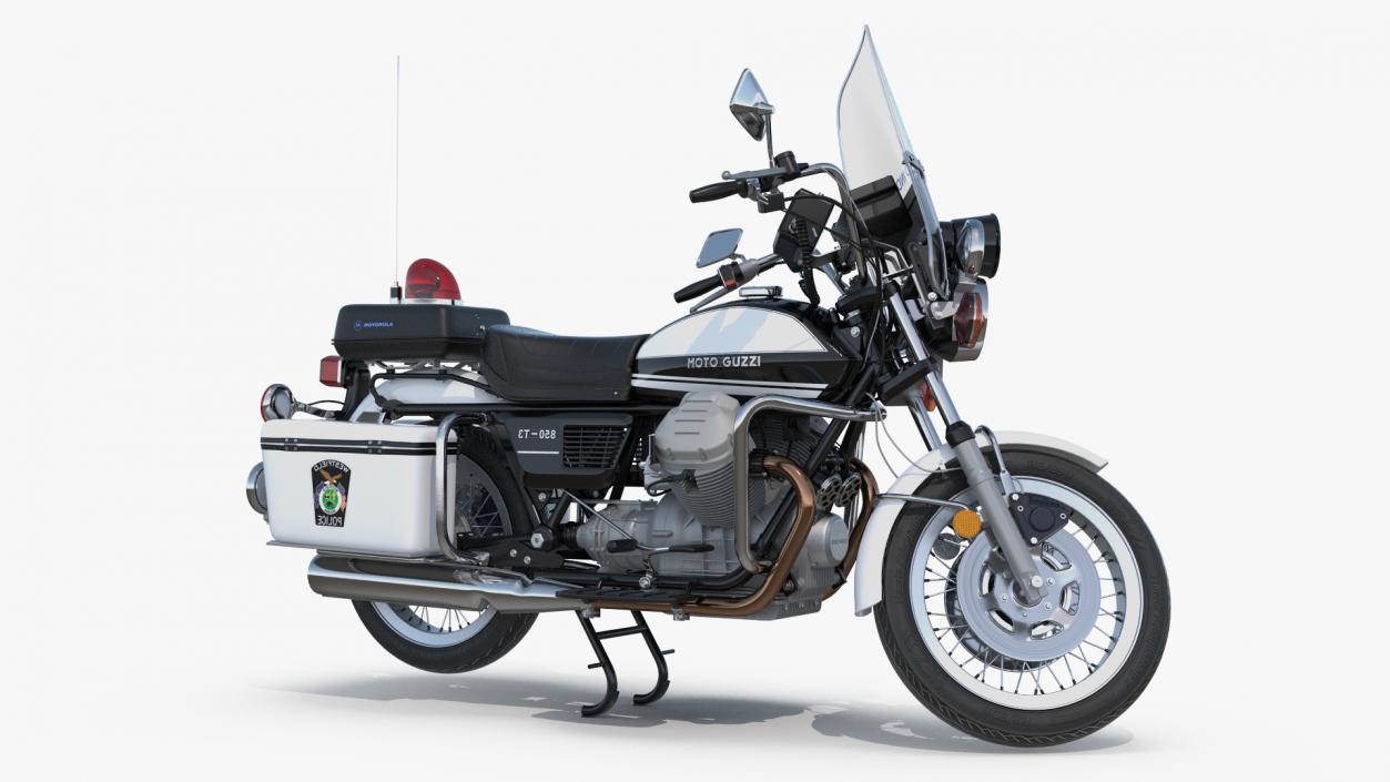 3D Moto Guzzi 850 T3 Police Bike Rigged