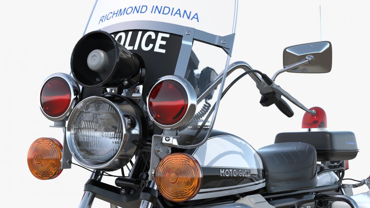 3D Moto Guzzi 850 T3 Police Bike Rigged