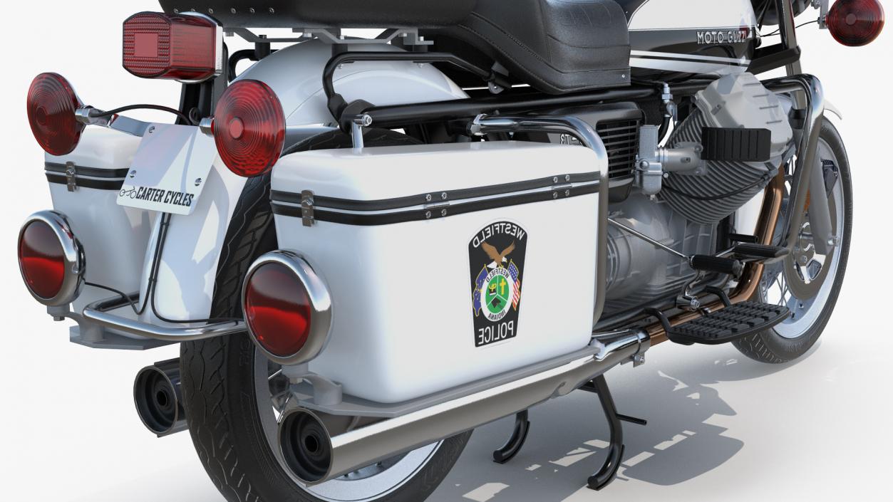 3D Moto Guzzi 850 T3 Police Bike Rigged