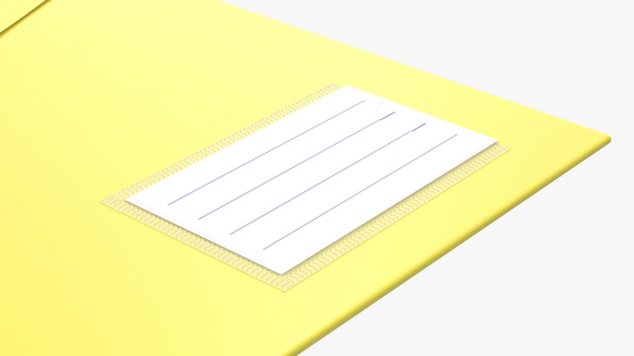 3D A4 Plastic Document Folder Yellow model