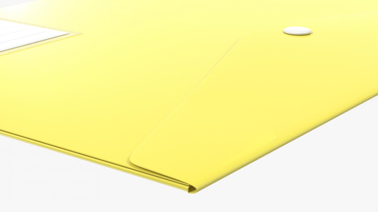 3D A4 Plastic Document Folder Yellow model