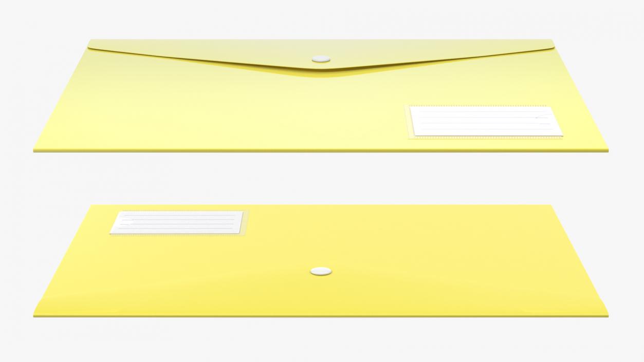 3D A4 Plastic Document Folder Yellow model