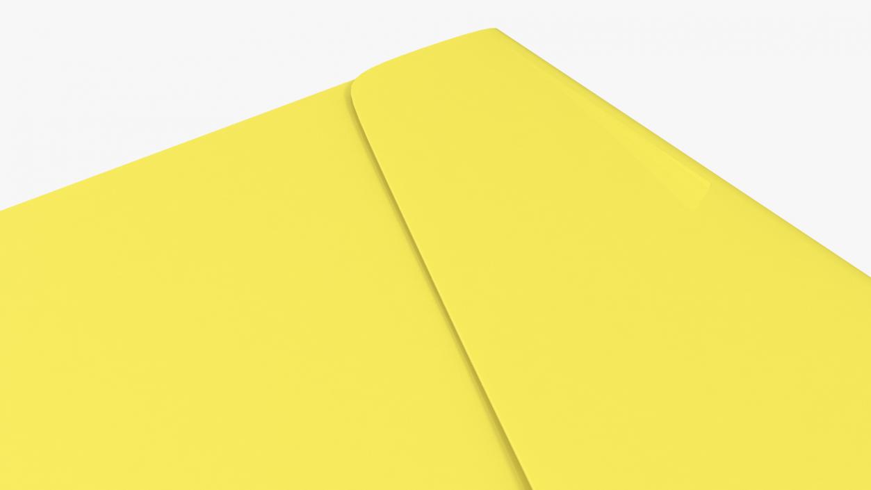 3D A4 Plastic Document Folder Yellow model