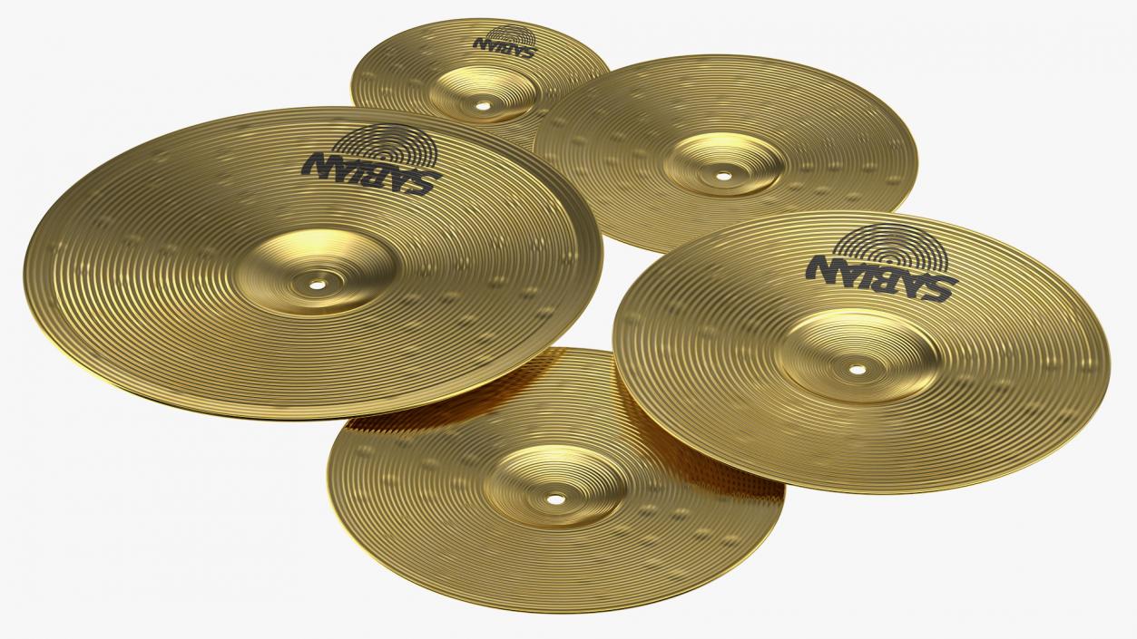 Sabian Sbr Brass Cymbal Set 3D