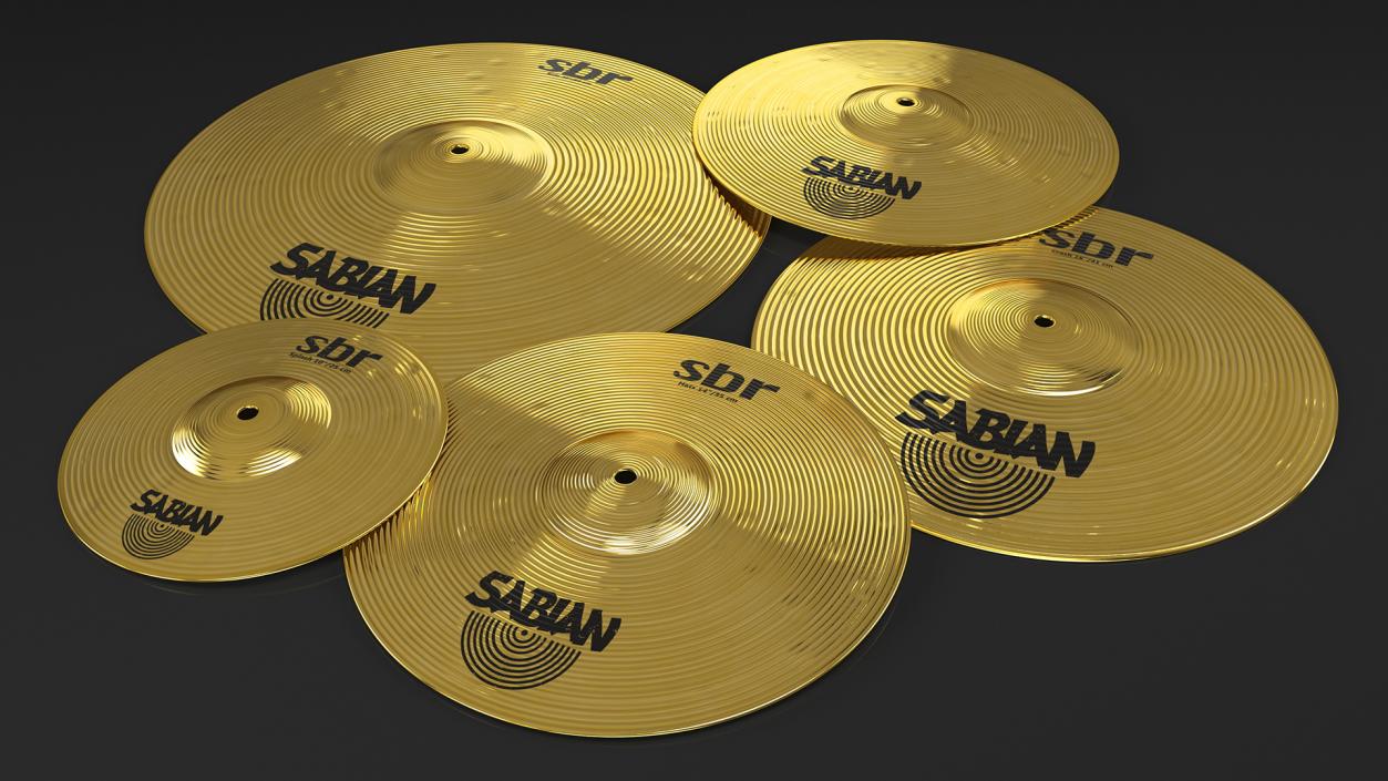 Sabian Sbr Brass Cymbal Set 3D