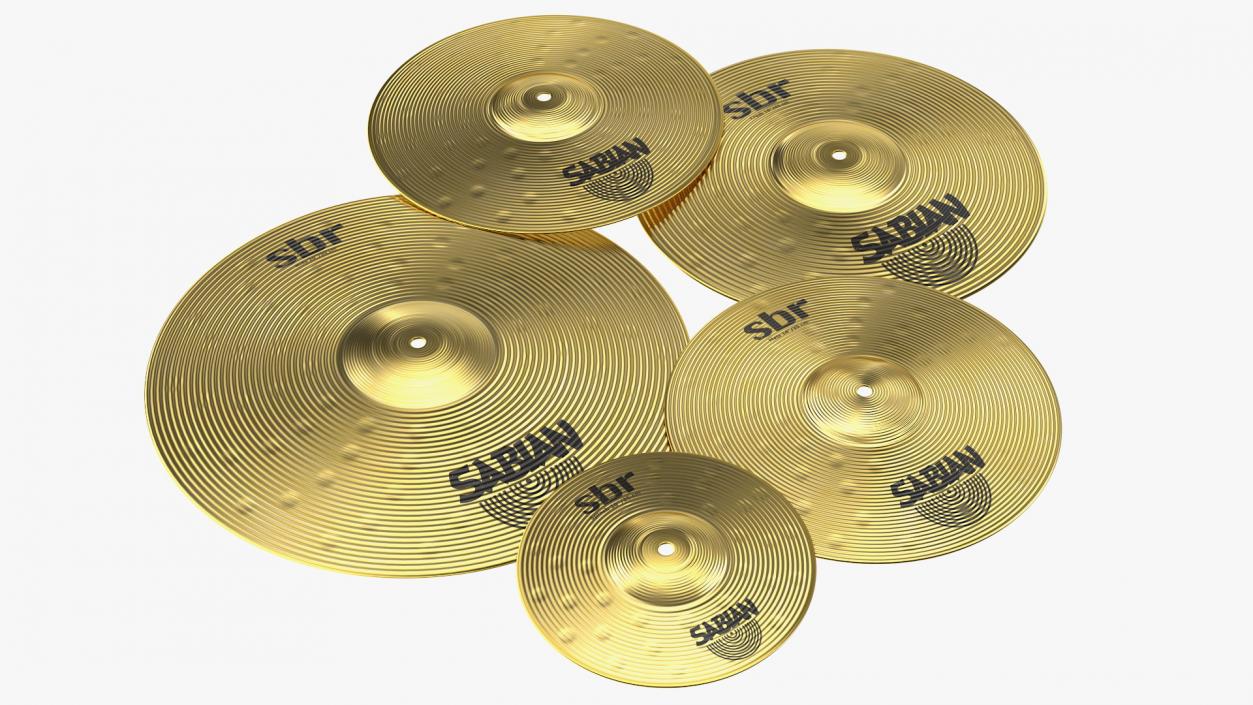 Sabian Sbr Brass Cymbal Set 3D