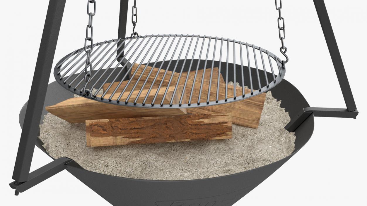 3D Cone Shaped Fire Pit with Grill