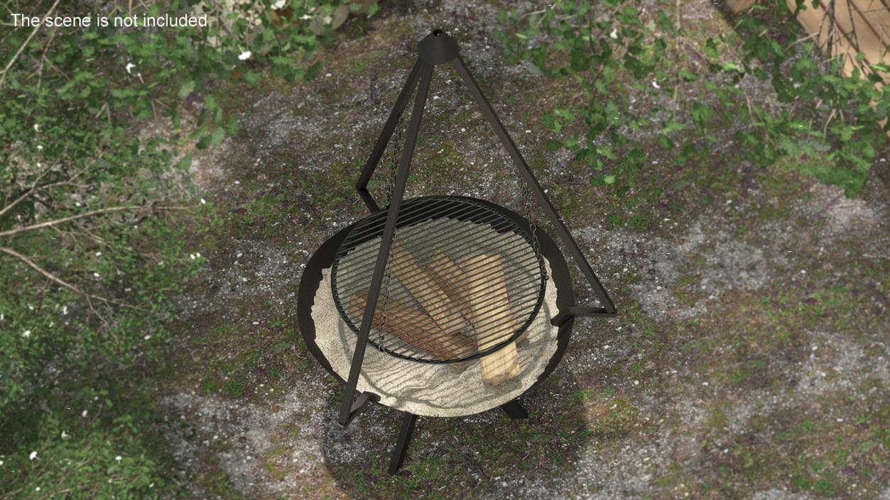 3D Cone Shaped Fire Pit with Grill