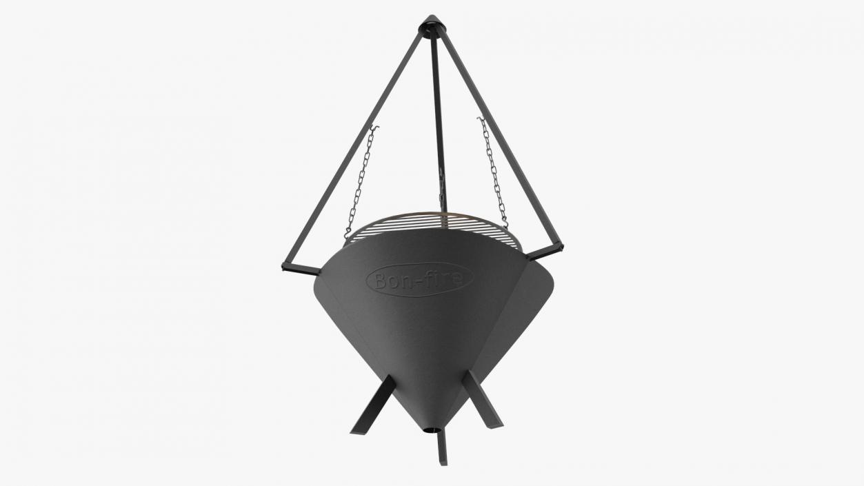 3D Cone Shaped Fire Pit with Grill