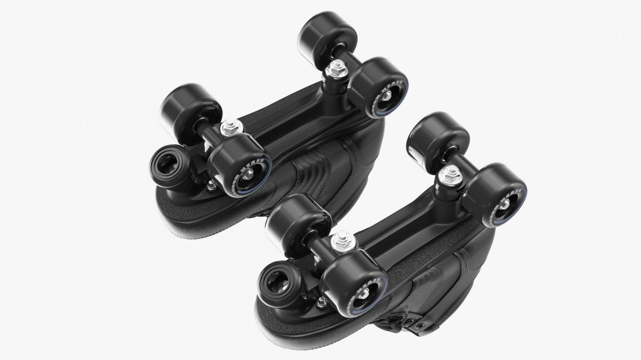 Quad Roller Skates Black 3D model