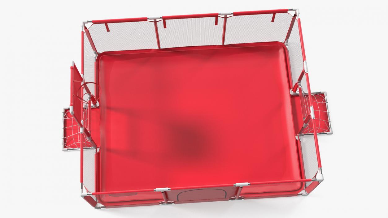 Large Red Baby Playpen 3D