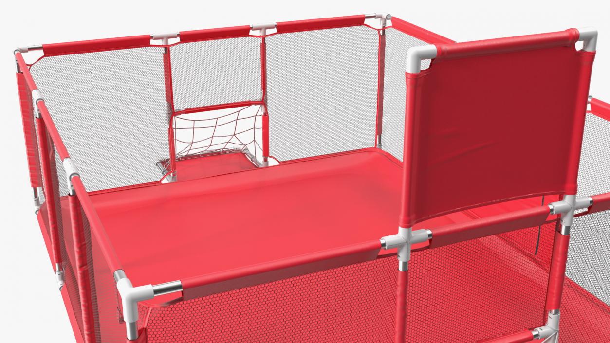 Large Red Baby Playpen 3D