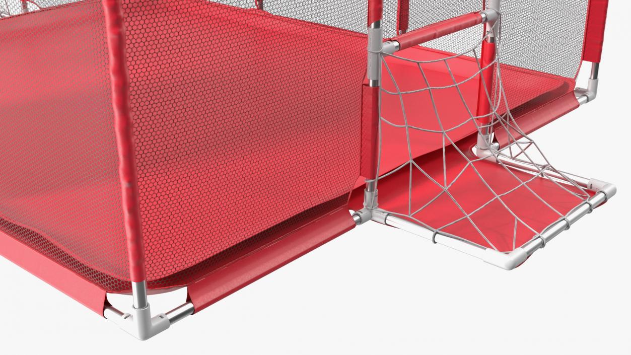 Large Red Baby Playpen 3D