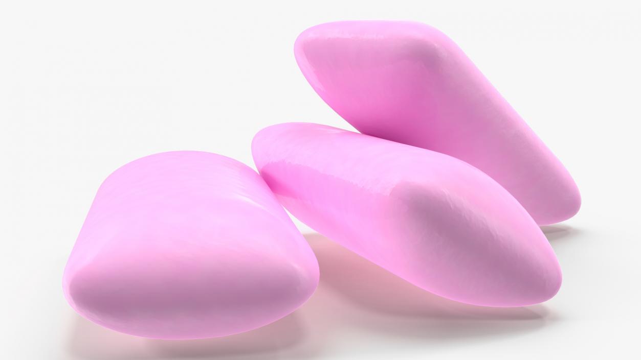 3D Pile of Chewing Gum Pads Purple