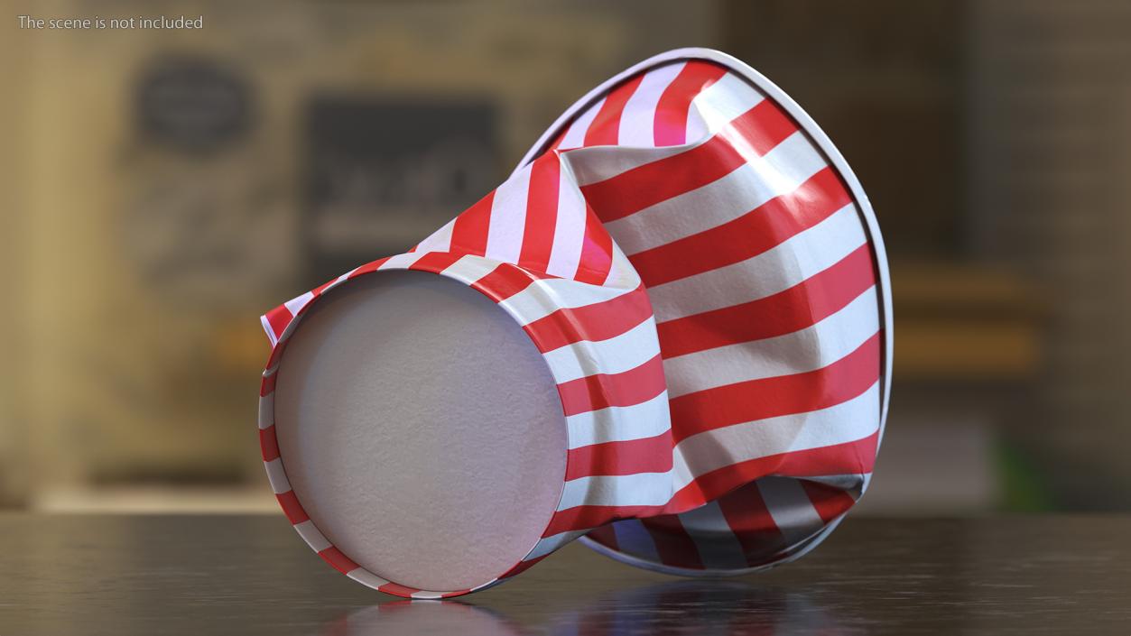 3D Crumpled Drink Cup Striped