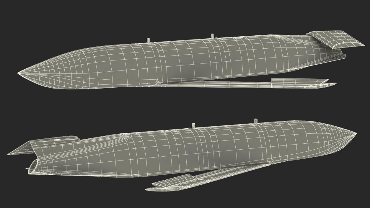 3D model Cruise Missile AGM 158 JASSM Rigged