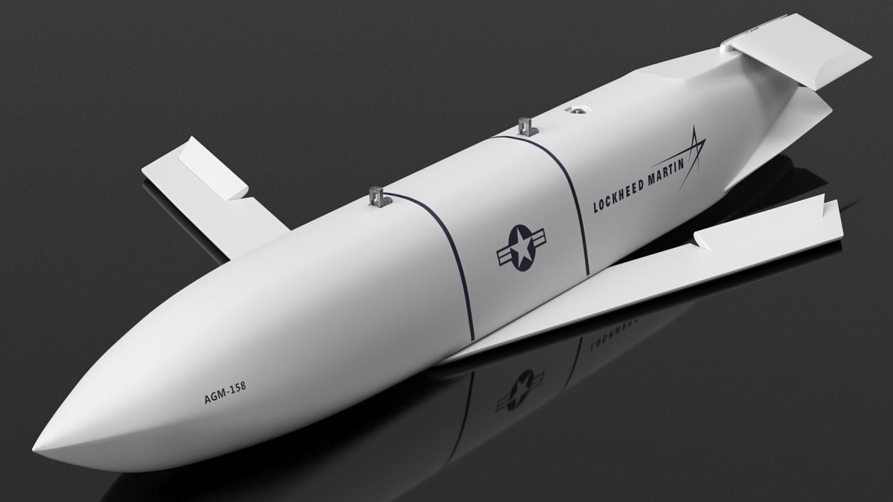 3D model Cruise Missile AGM 158 JASSM Rigged