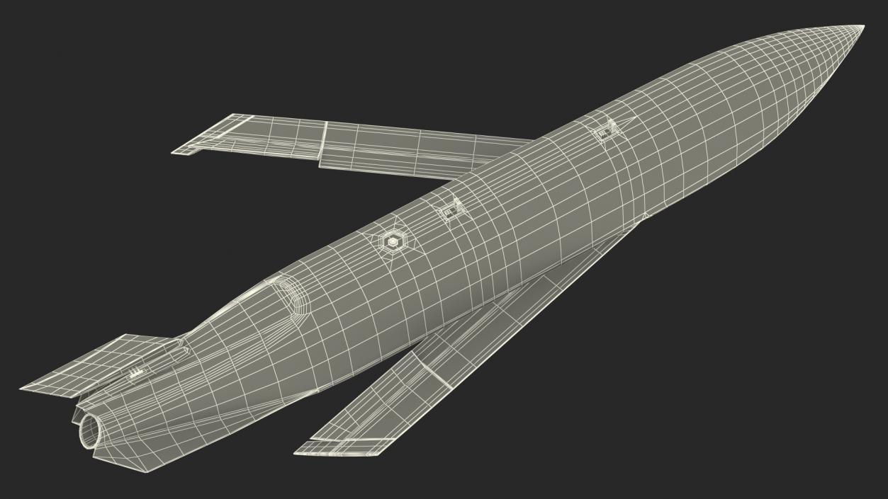 3D model Cruise Missile AGM 158 JASSM Rigged