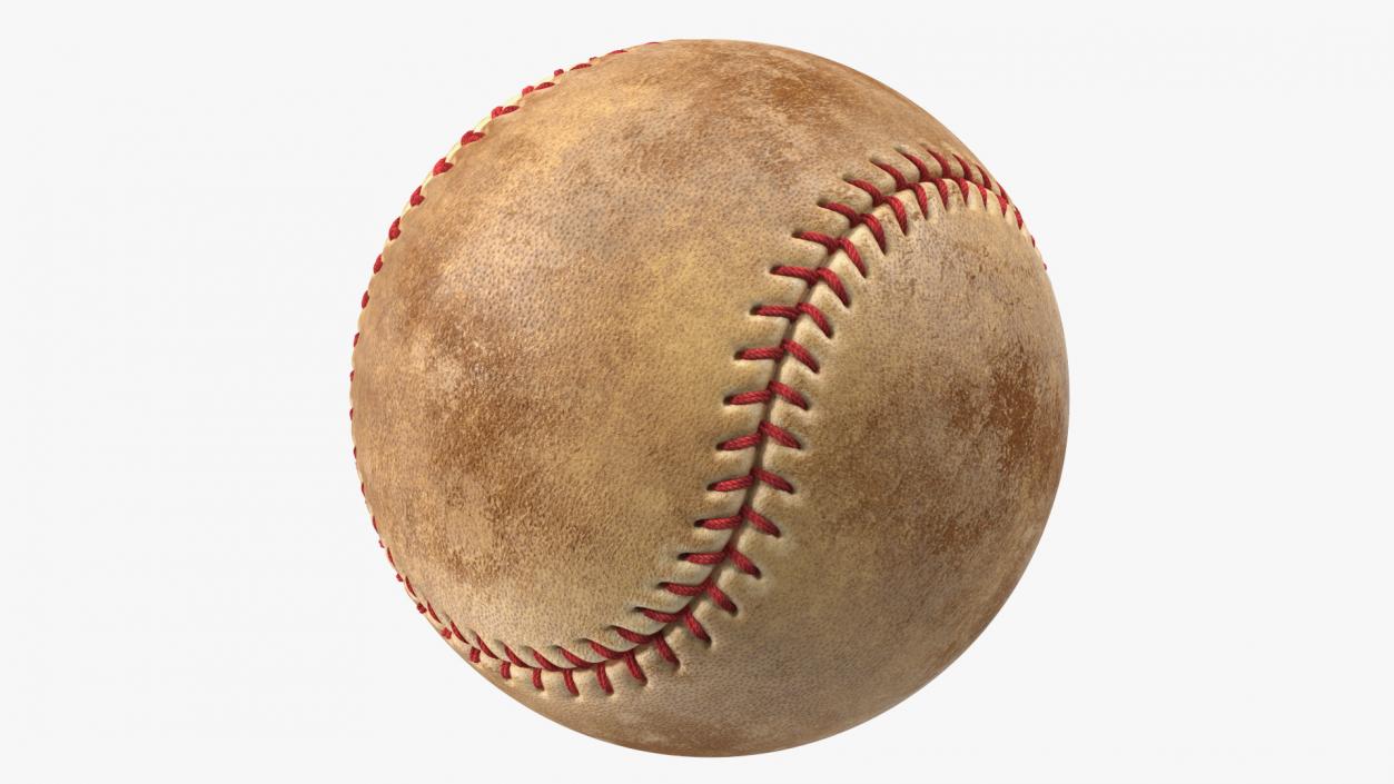 3D Ball with Softball Glove Fur model