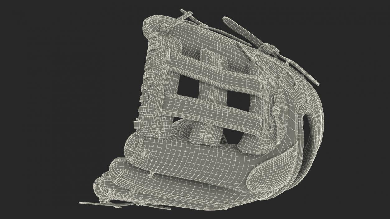 3D Ball with Softball Glove Fur model