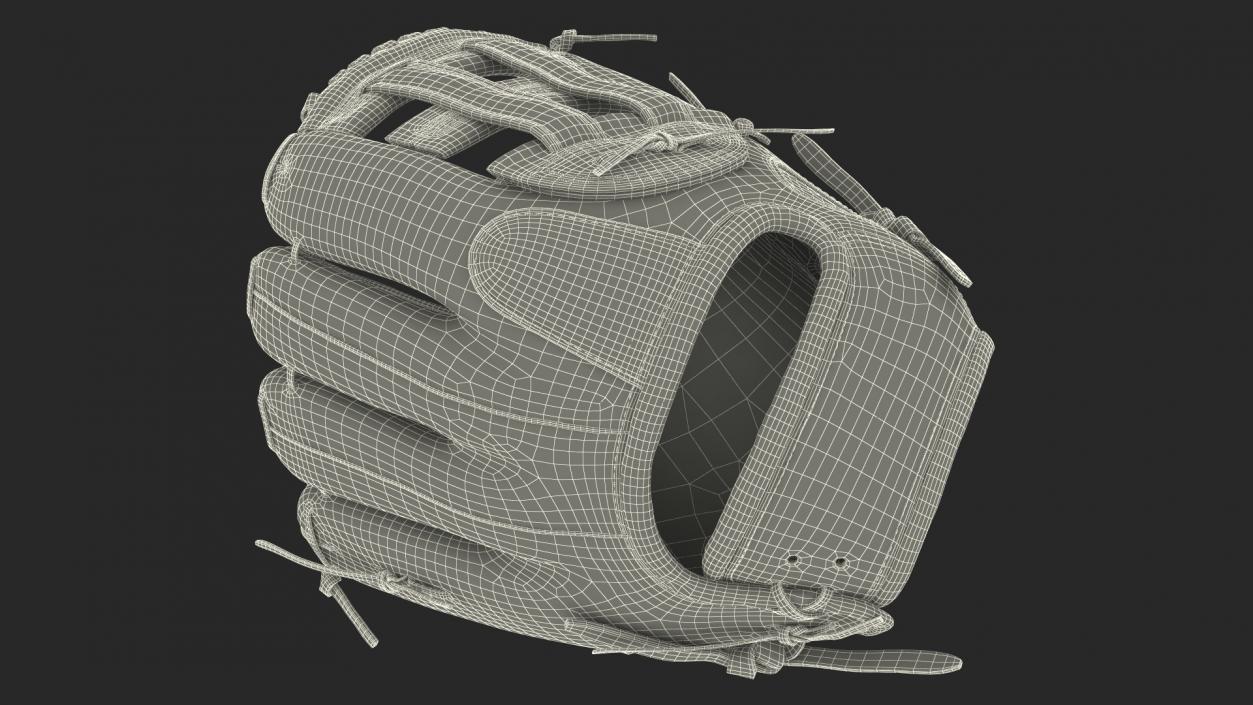 3D Ball with Softball Glove Fur model