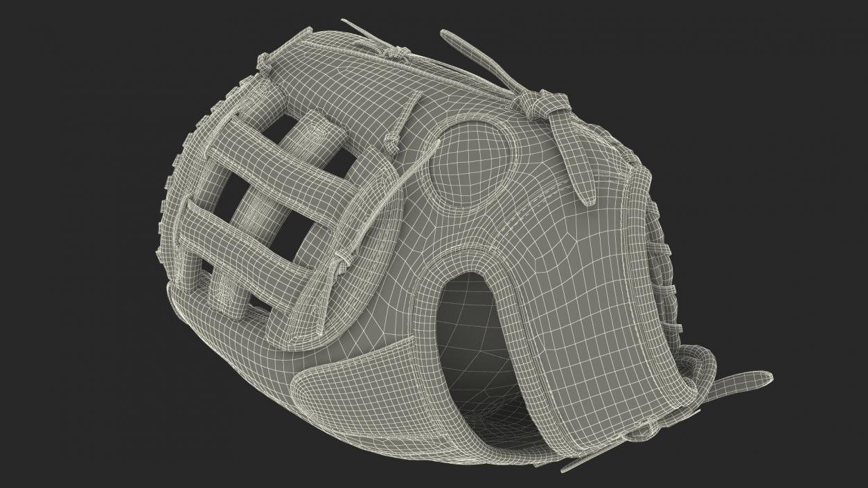 3D Ball with Softball Glove Fur model