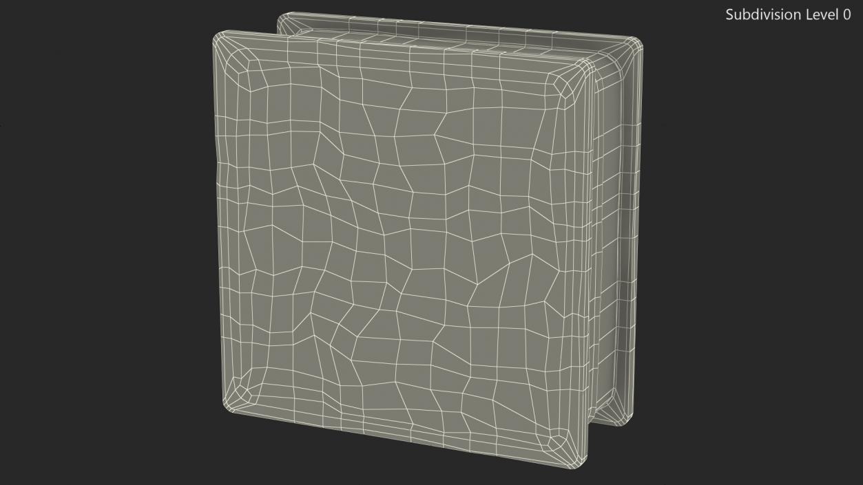 3D Ice Pattern Glass Block model