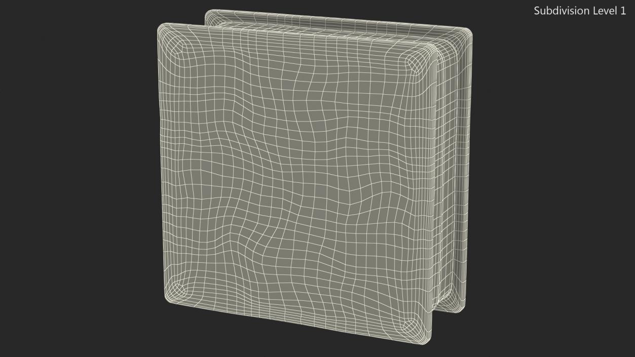 3D Ice Pattern Glass Block model