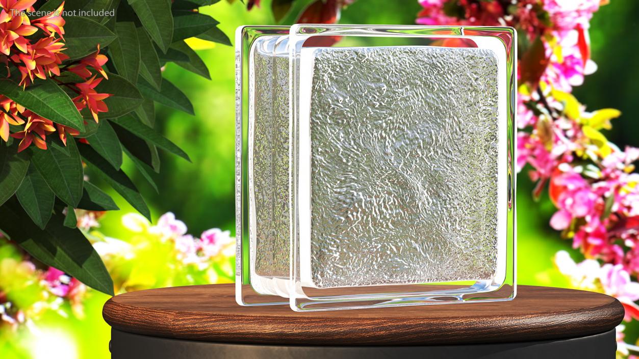 3D Ice Pattern Glass Block model