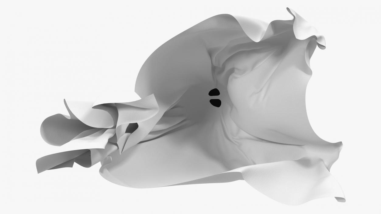 White Ghost Sheet Flying 3D model