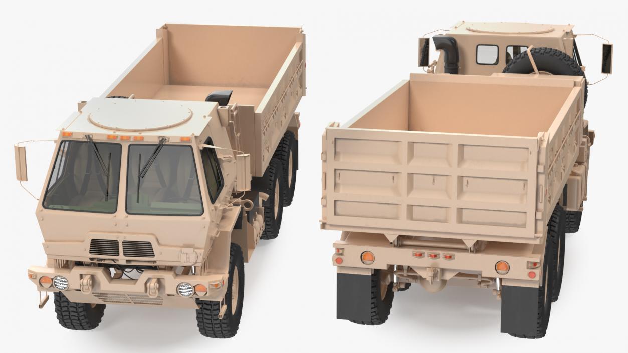 Oshkosh FMTV 10 Ton Dump Truck Rigged 3D