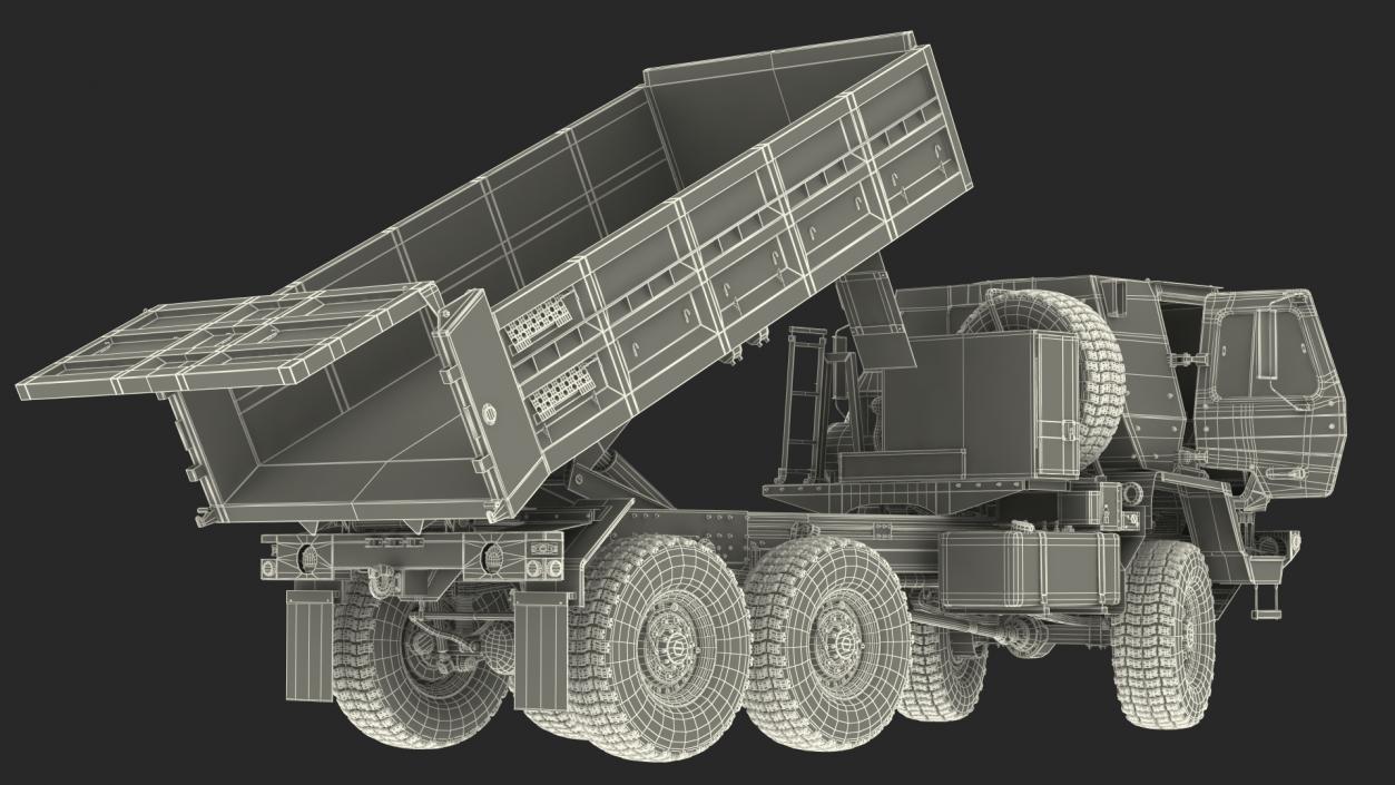 Oshkosh FMTV 10 Ton Dump Truck Rigged 3D