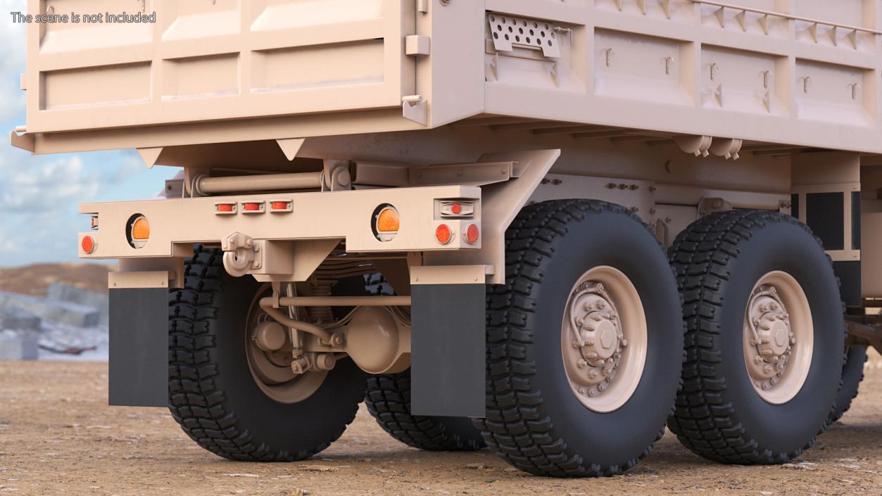 Oshkosh FMTV 10 Ton Dump Truck Rigged 3D