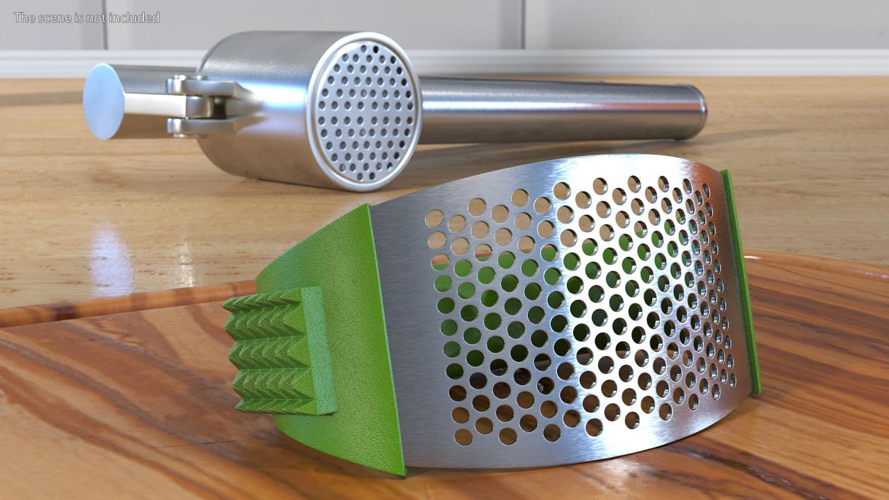 3D Garlic Press Rocker with Meat Hammer Light Green model