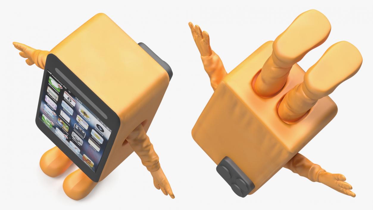 3D model IPhone Advertising Costume Orange A-pose