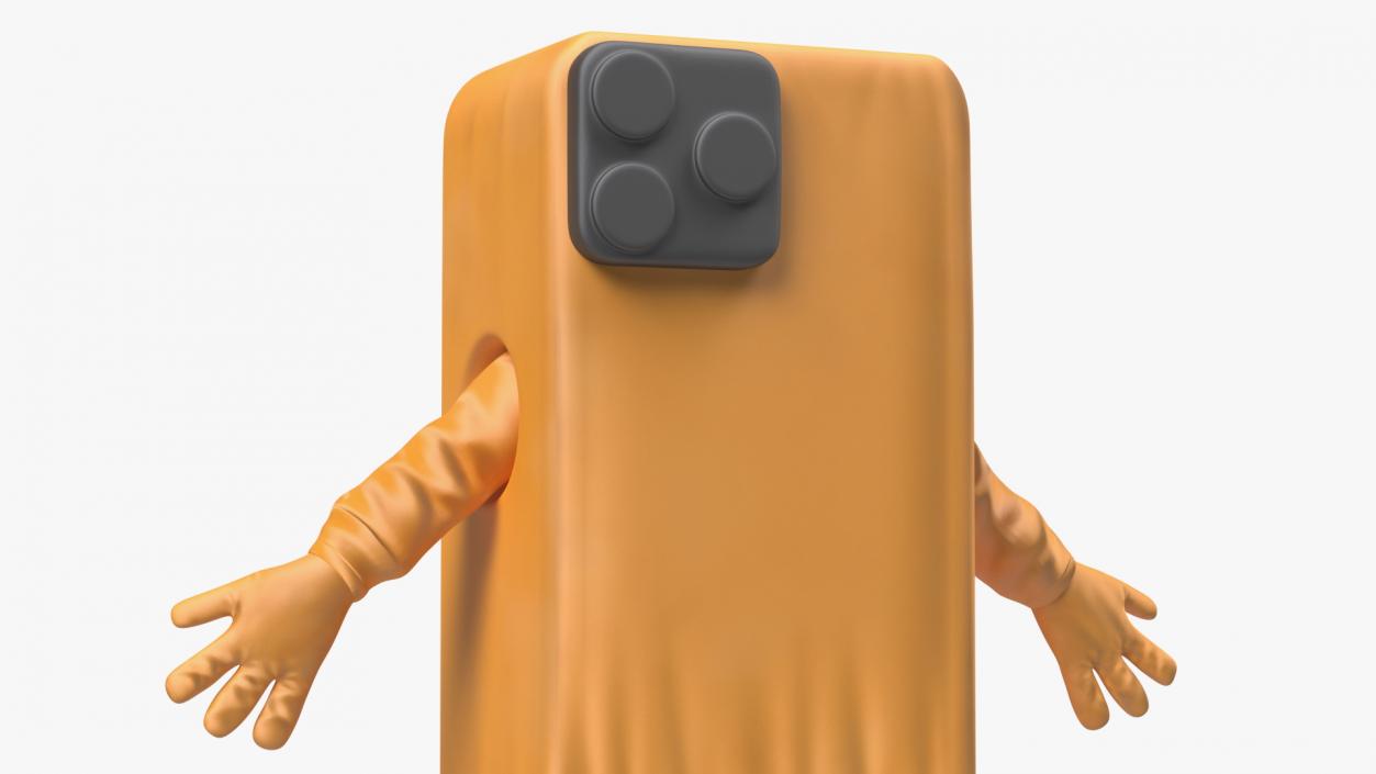 3D model IPhone Advertising Costume Orange A-pose