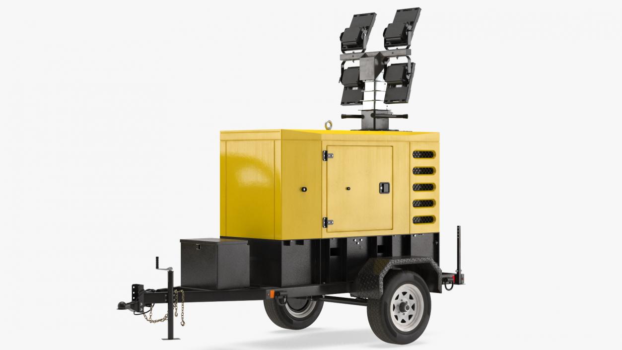 3D Pickup Truck Towing Mobile Generator