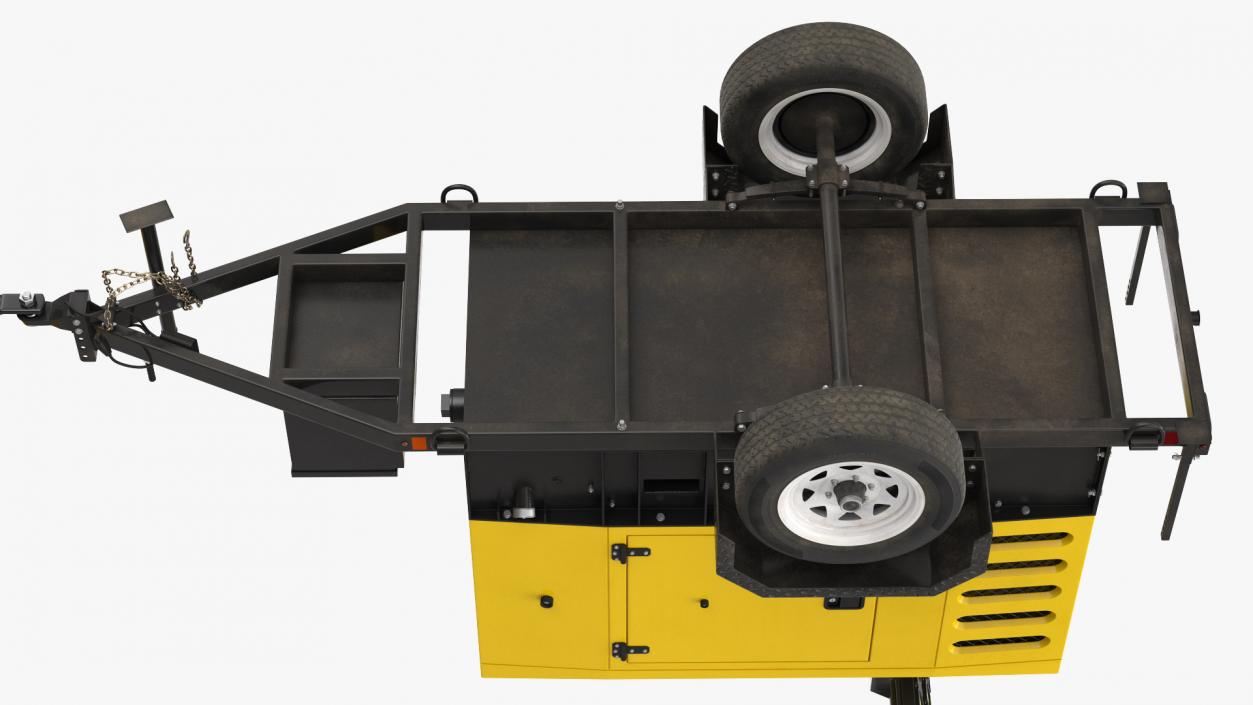 3D Pickup Truck Towing Mobile Generator