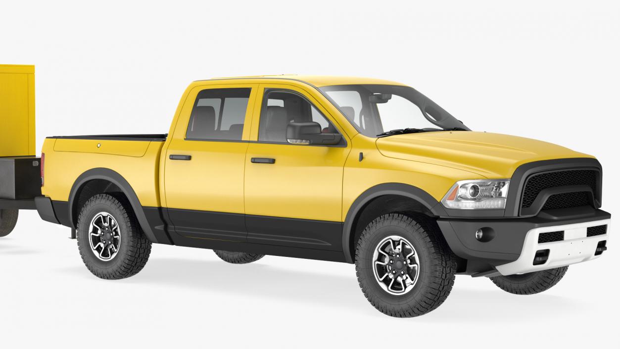 3D Pickup Truck Towing Mobile Generator