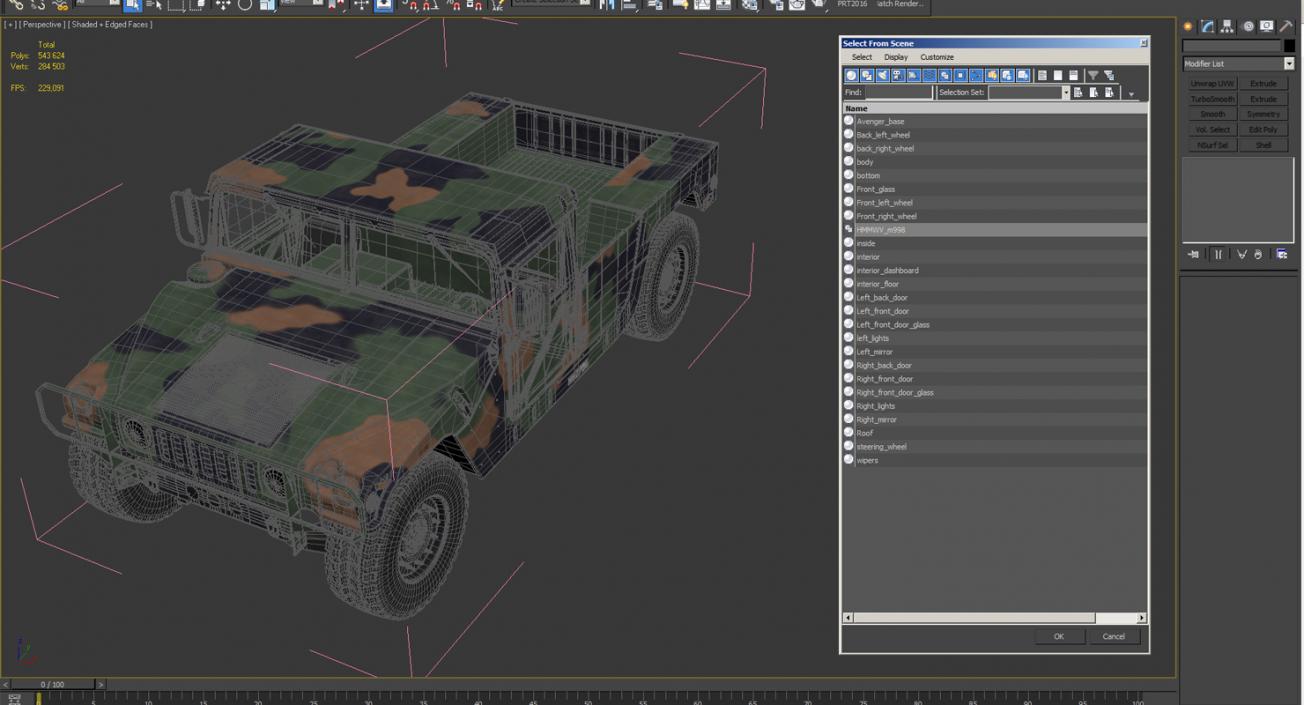 3D model HMMWV M998 Camo