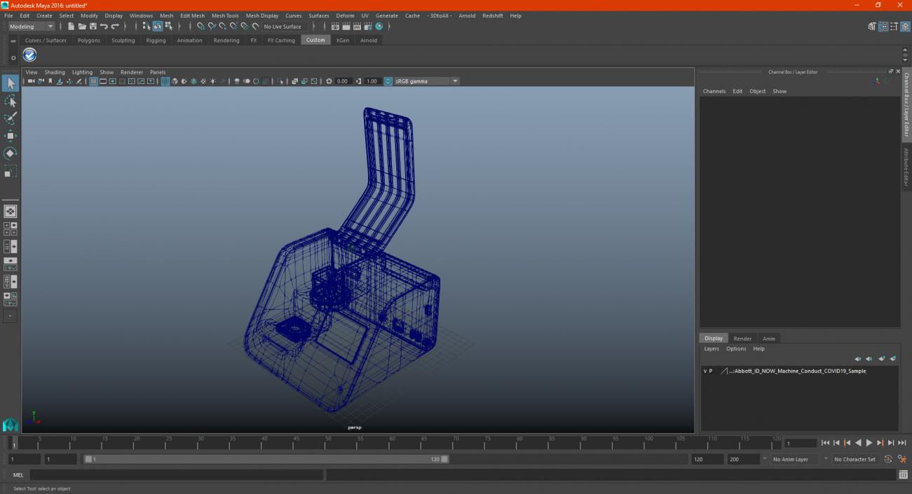 Abbott ID NOW Machine Conduct COVID19 Sample Test 3D model