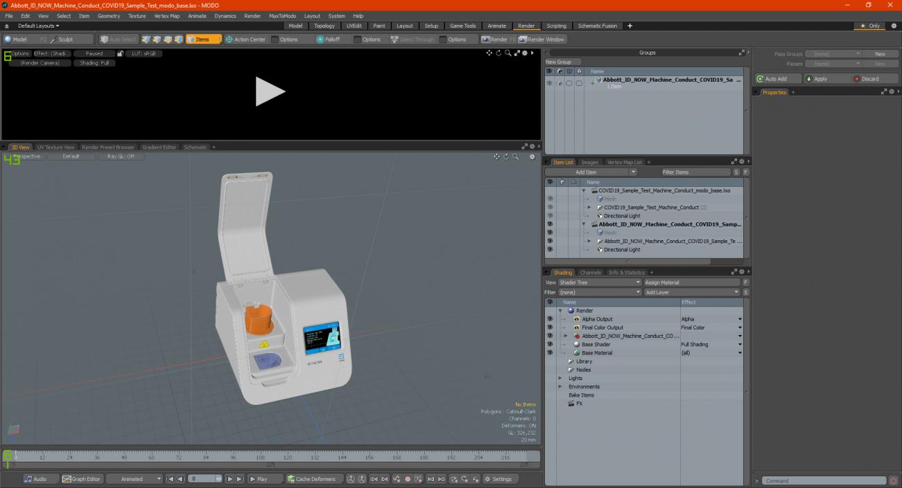 Abbott ID NOW Machine Conduct COVID19 Sample Test 3D model