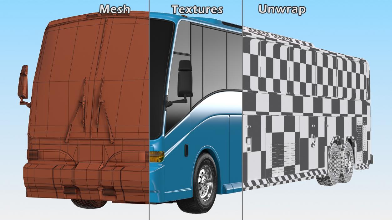 3D model Charter Bus Exterior Only